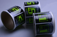 Custom self adhesive green flourescent print vinyl label sticker rolls supplier